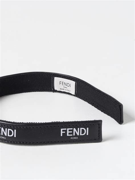 fendi hair clip|fendi leather headband.